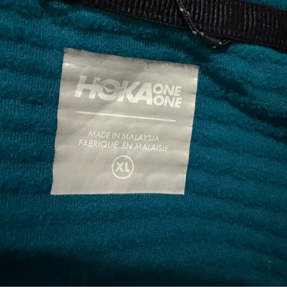 Hoka One One XL Blue Ironman Logo Graphic Half Zip Shirt B7 - Picture 4 of 5